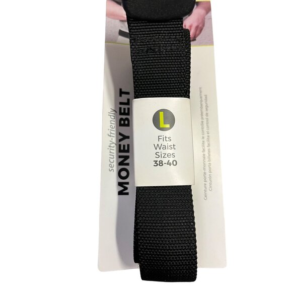 Travelon Money Belt Security Friendly Black L 38-40 Hidden Zipper Pocket NEW - Picture 14 of 14